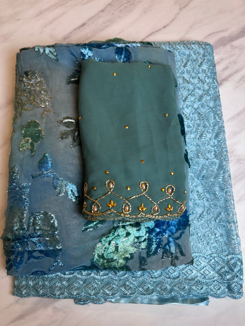 Aaliyyah Marine Teal Maqbal Dirac Set