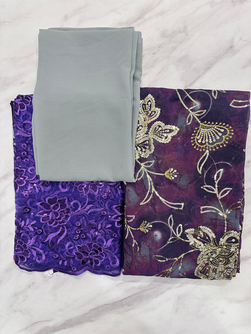 Hayat Plum Sequin Dirac Set